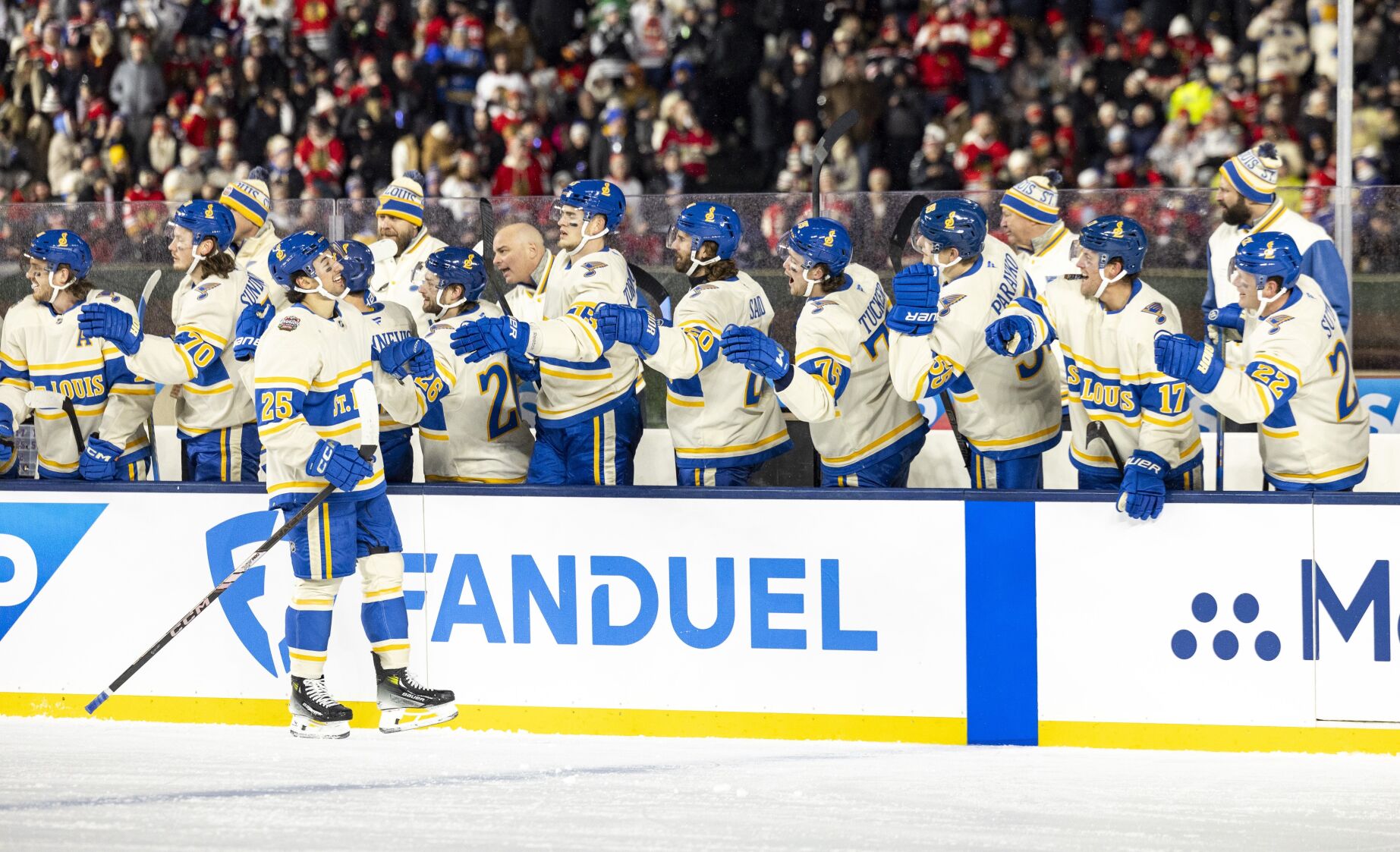 The Blues and Blackhawks take Wrigley Field for the Winter Classic